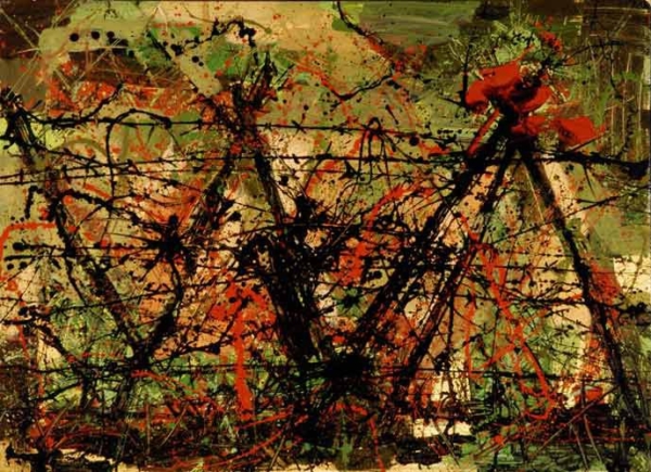 The Siege, Original Abstract Painting by Biscevic