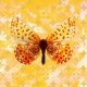 Butterfly_Yellow_Light Beautiful Pop Art Mix Media Painting by Bisca