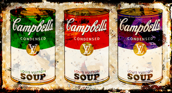 Campbells Soups Beautiful Pop Art Mix Media Painting by Bisca