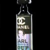 Karl Pop Art Sculpture, Perfume Black Gold and Holographic Bottle coated with epoxy resin