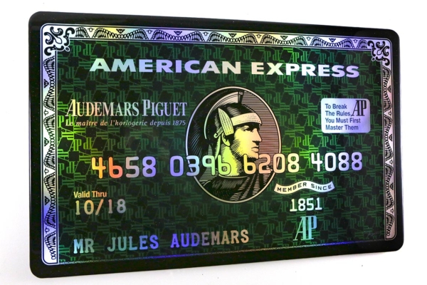 AP Green, Amazing Original AMEX Art, American Express Mix Media Pop Art Painting by Bisca