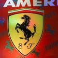 Mr Ferrari, Authentic Original AMEX Art, American Express Mix Media Pop Art Painting by Bisca