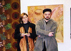 Biscevic Original Abstract Painting Show Opening. Adnan and Judy