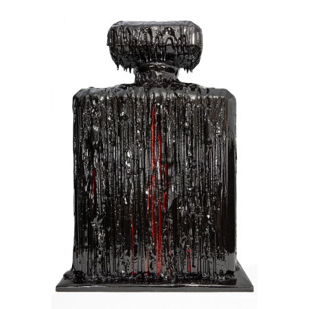 POP Art Sculpture, 38" Black Perfume Bottle